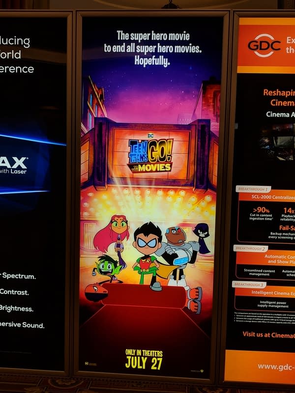 Teen Titans Go to the Movies Hopes to Induce Superhero Movie Fatigue in New Cinemacon Poster