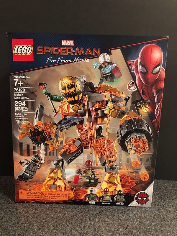 Let's Take a Look at LEGO Spider-Man: Far From Home's Molten Man Set
