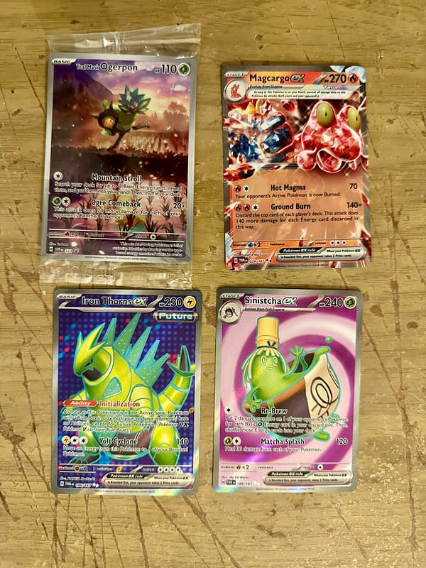 Pokémon TCG Scarlet & Violet – Twilight Masquerade Elite Trainer Box hits. Credit: Theo Dwyer