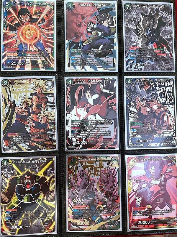 Dragon Ball Super Card Game 2020 Anniversary cards. Credit: Bandai