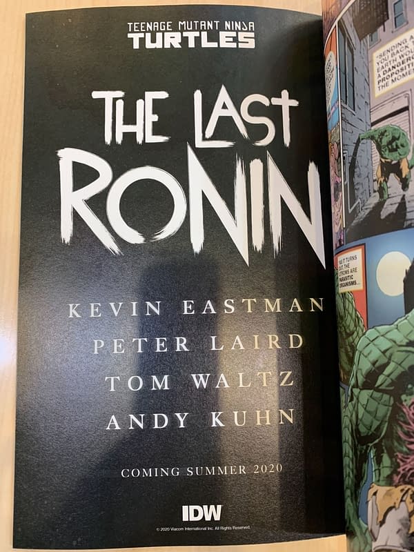 Teenage Mutant Ninja Turtles Creators Kevin Eastman and Peter Laird Team Up Again For The Last Ronin