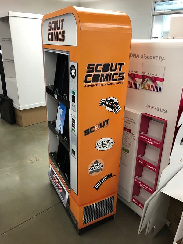 Scout Comics Launches Vending Machine Display at ComicsPRO