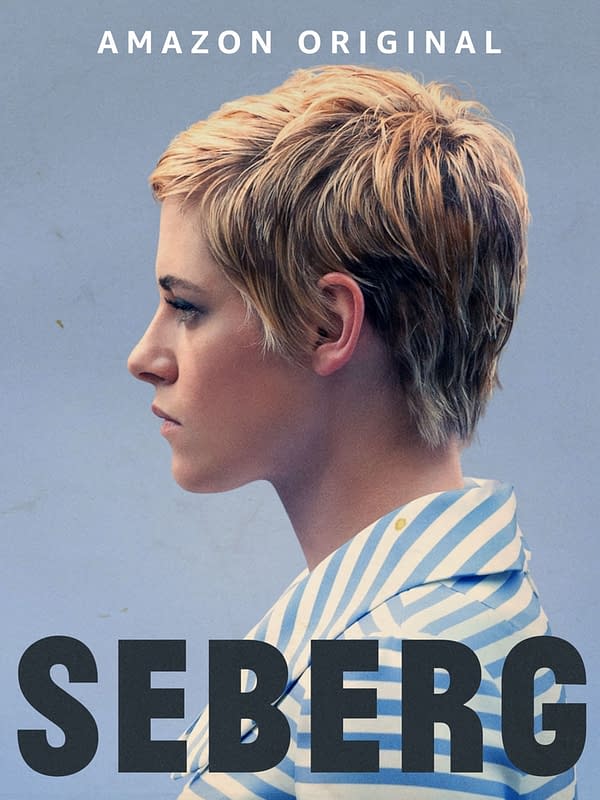 Kristen Stewart in Seberg which hits Amazon Prime May 15th. Credit Amazon