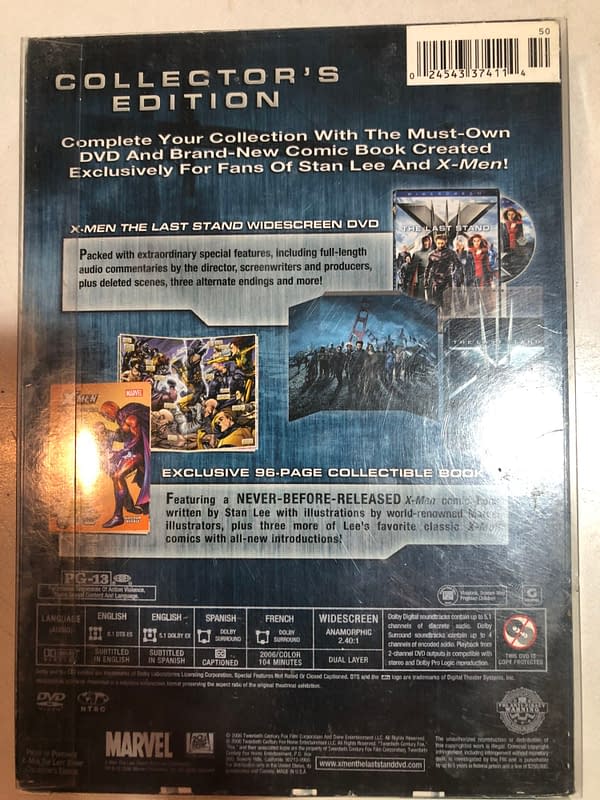 X-Men The Last Stand Collector's Edition Back Cover