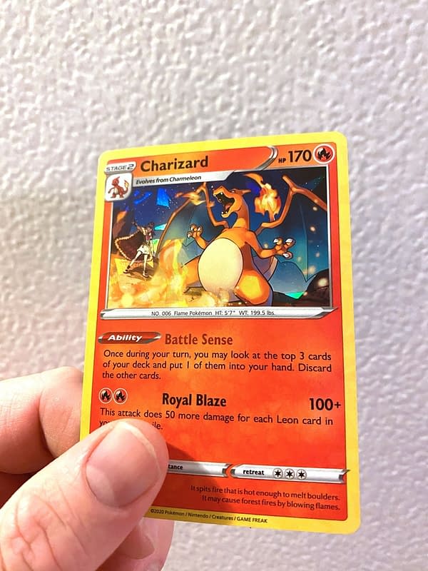 Cracked Ice version of Vivid Voltage Charizard. Credit: Pokémon TCG