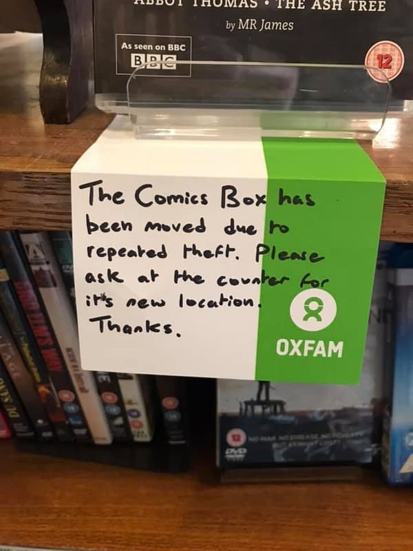 Oxfam Can't Put Comics On Display Without Them Being Stolen
