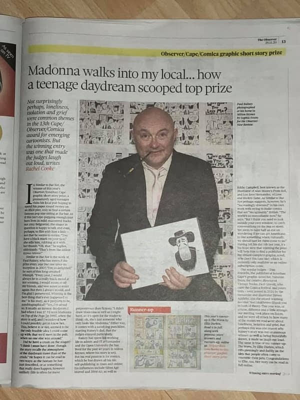 Paul B Rainey Wins Observer Jonathan Cape Prize After Meeting Madonna