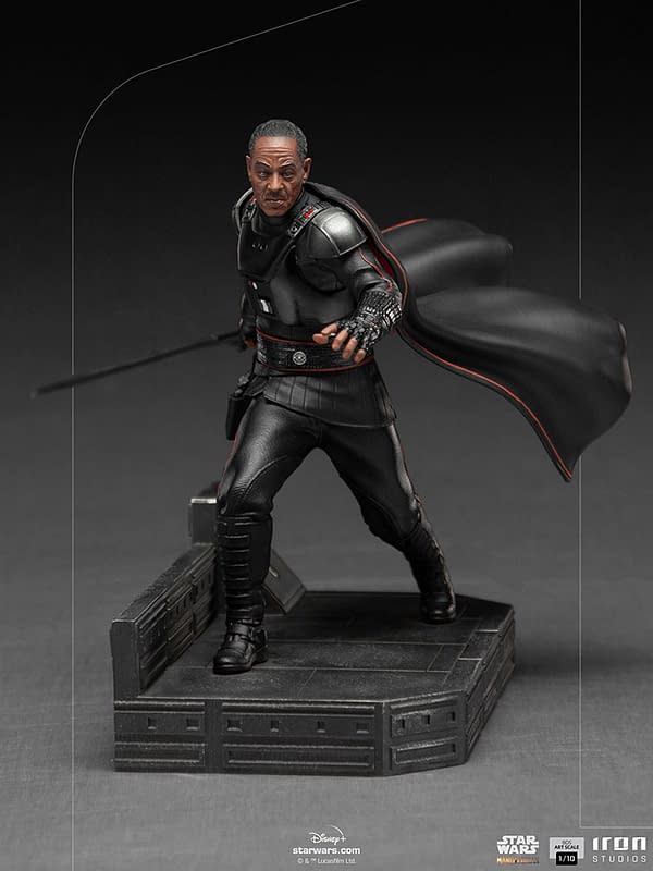 The Mandalorian Wields His Beskar Spear In His New Iron Studios Statue