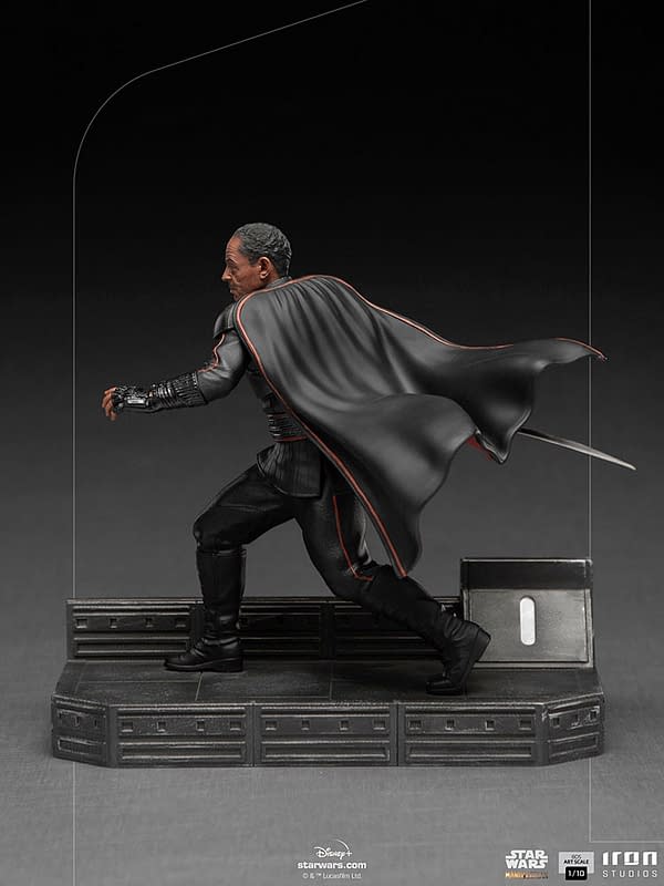 The Mandalorian Wields His Beskar Spear In His New Iron Studios Statue