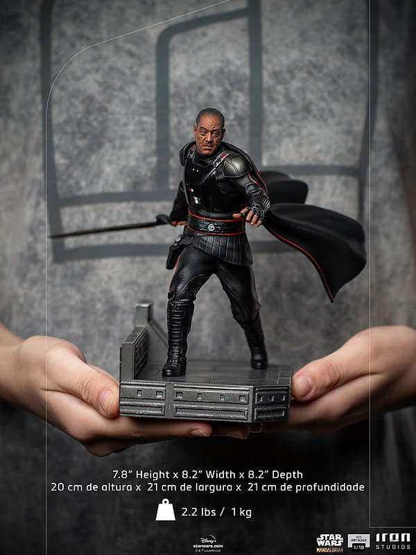 The Mandalorian Wields His Beskar Spear In His New Iron Studios Statue