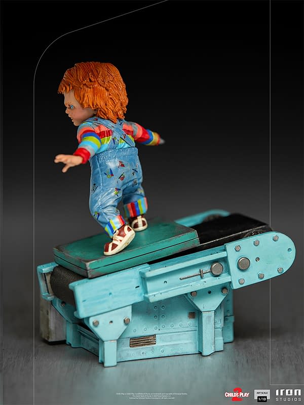 Child's Play II Chucky Slays the Day With Iron Studios Statue