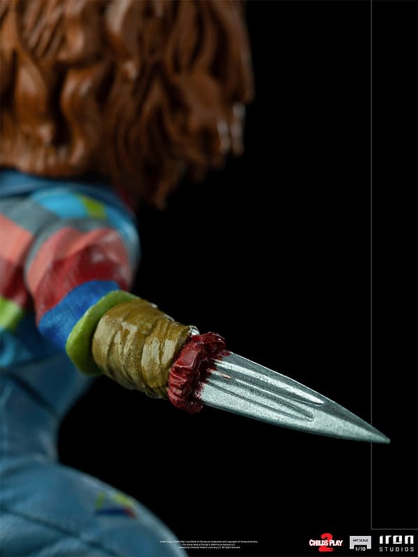 Child's Play II Chucky Slays the Day With Iron Studios Statue