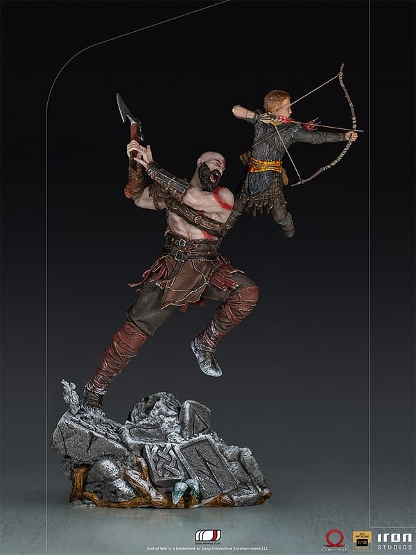 God of War Kratos and Atreus Statue Coming From Iron Studios