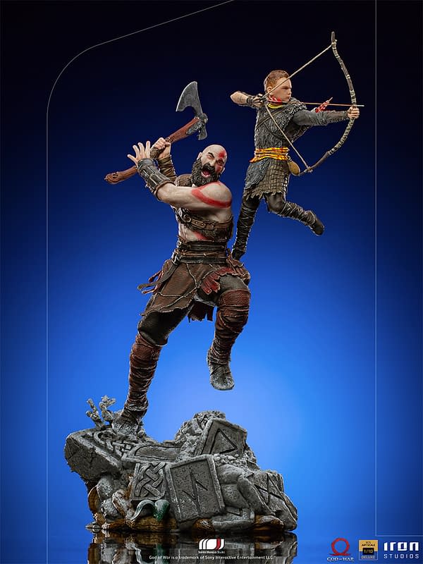 God of War Kratos and Atreus Statue Coming From Iron Studios