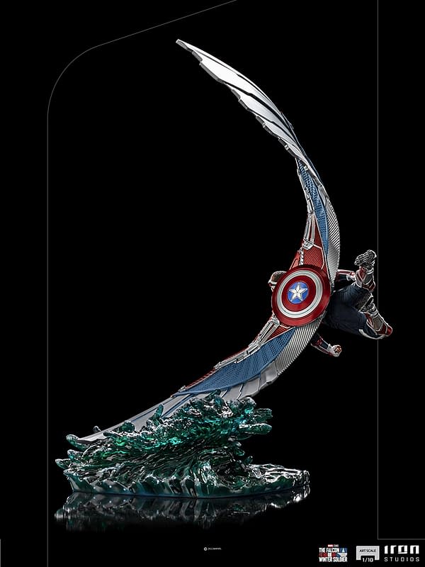 Captain America Sam Wilson Soars In With New Iron Studios Statue