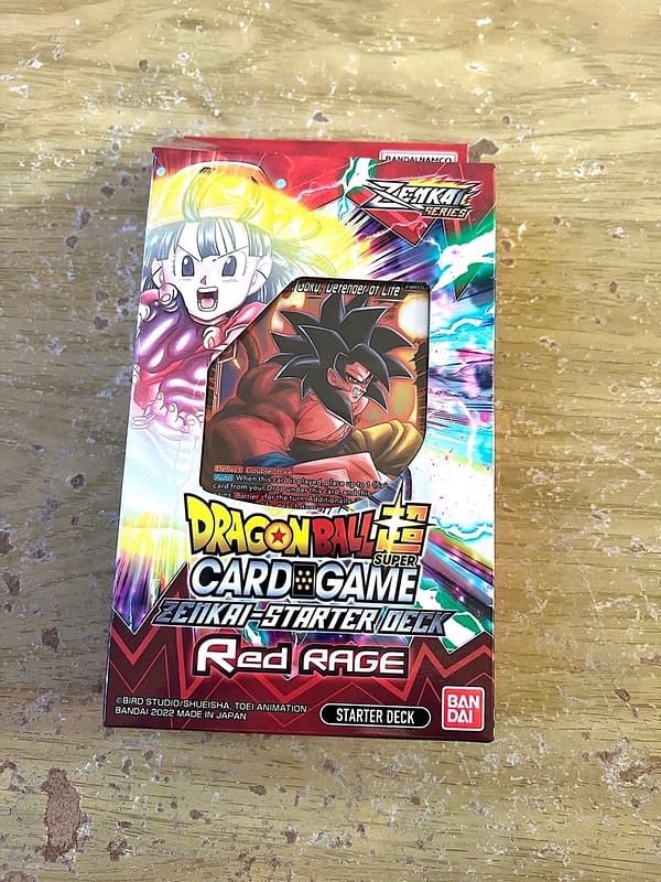 Dragon Ball Super CG Red Rage Starter Deck. Credit: Theo Dwyer