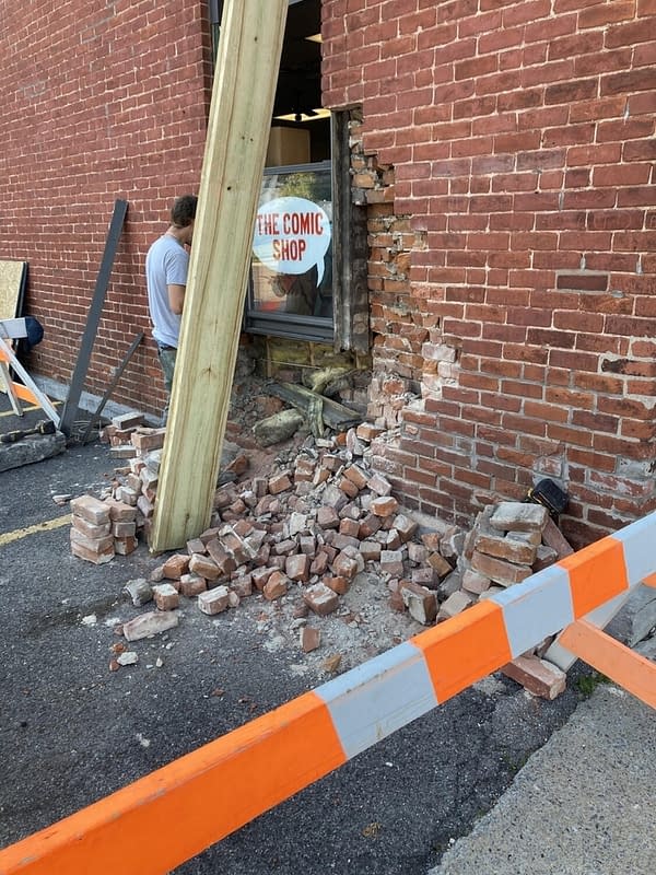 Another Comic Shop Gets Hist By A Car