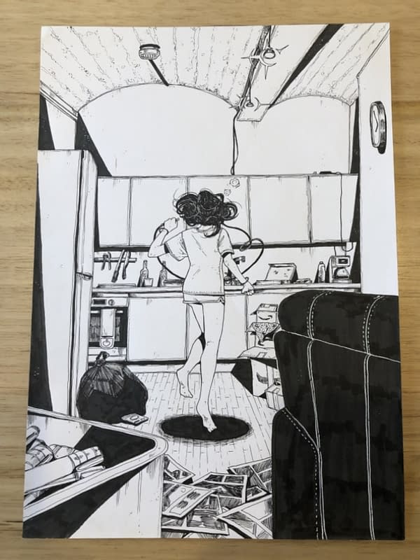 Zoe Thorogood's Original Cover Art For It's Lonely Sells For $7000