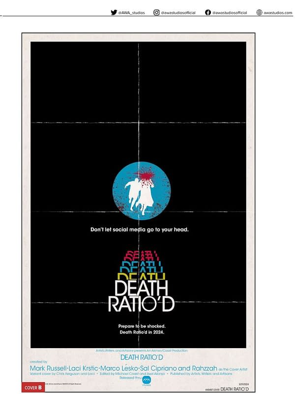 Death Ratio'd by Mark Russell and Laci in AWA May 2024 Solicits
