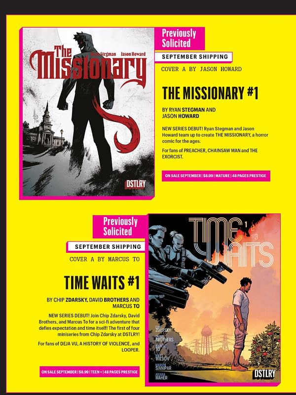 Dstlry September 2024 Solicits