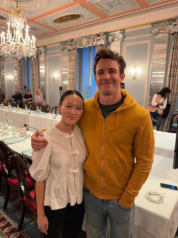 Bridgerton Here s Luke Thompson Yerin Ha During Season 4 Table Read