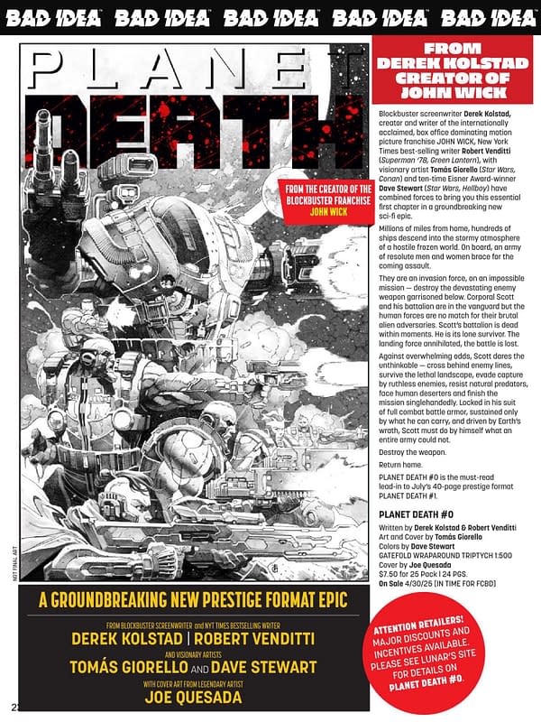 ComicsPRO: Bad Idea Comics Joins Lunar Distribution for Planet Death