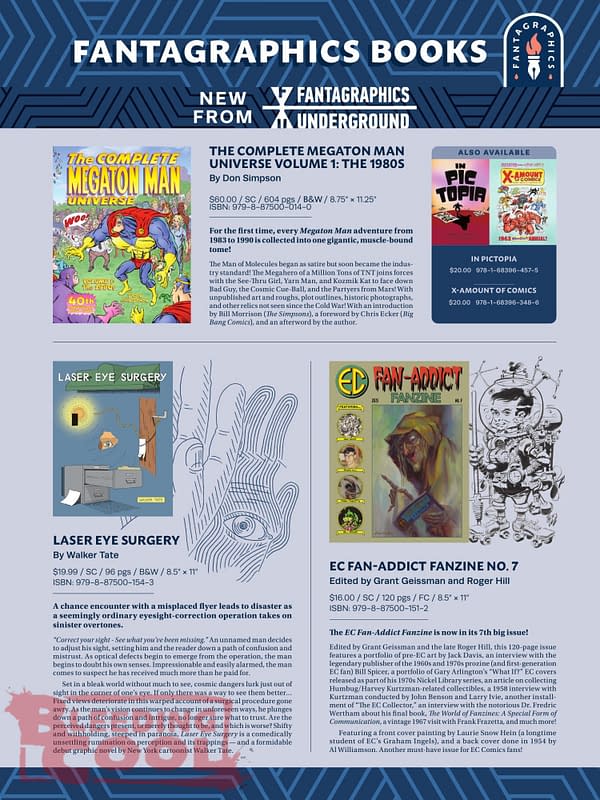 Fantagraphics Augiust 2025 Solicits