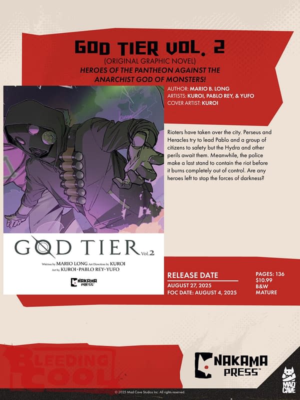 Mad Cave Comics August 2025 Solicits