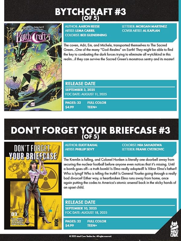 Mad Cave Studios September 2025 Solicits