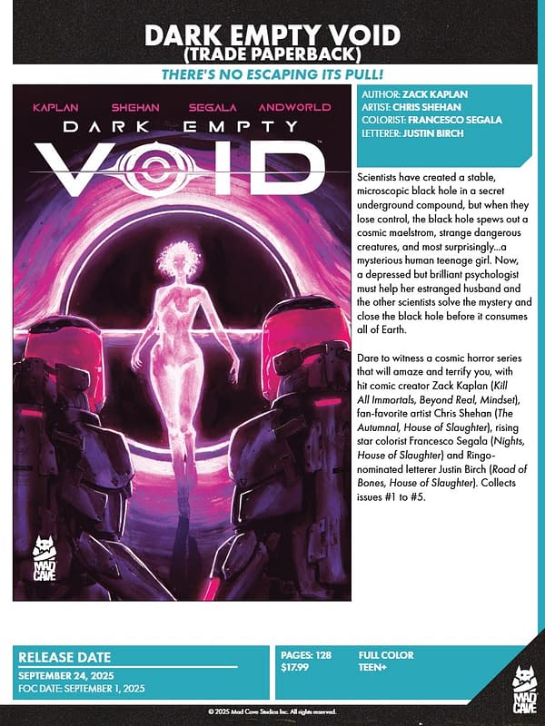 Mad Cave Studios September 2025 Solicits