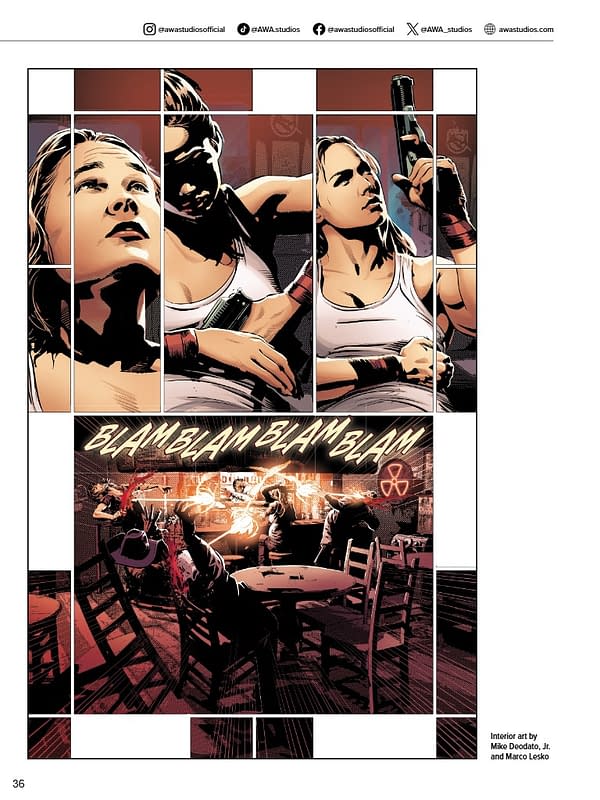Ronda Rousey And Mike Deodato In AWA September 2025 Full Solicits