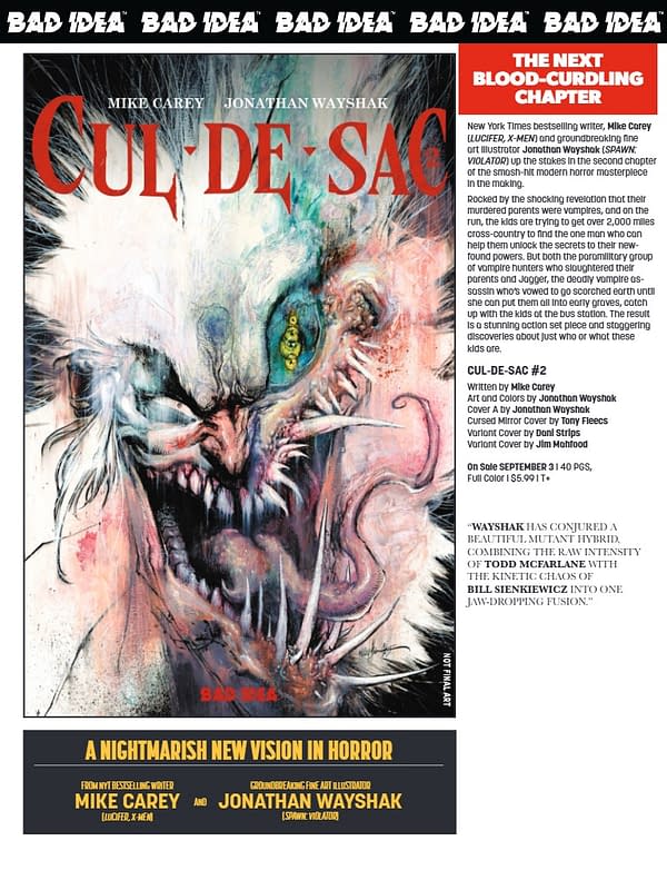 Bad Idea September 2025 Solicits