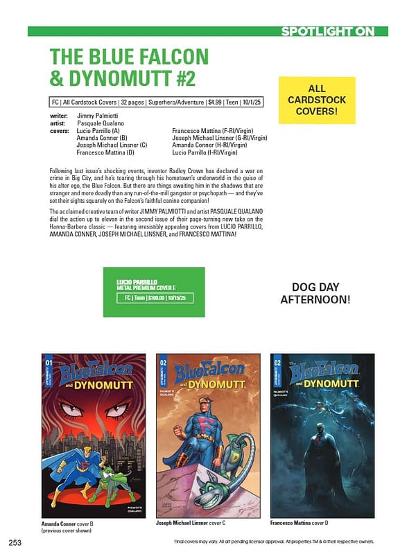 Dynamite October 2025 Solicits And Solicitations