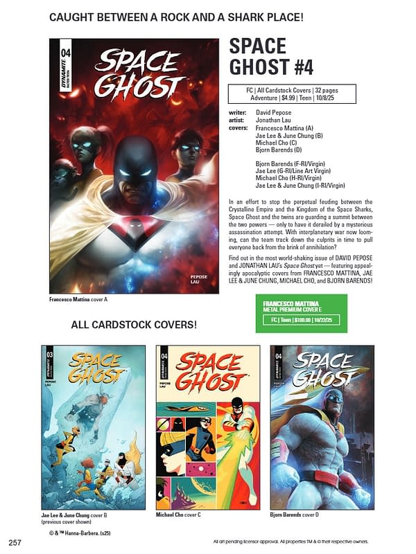 Dynamite October 2025 Solicits And Solicitations
