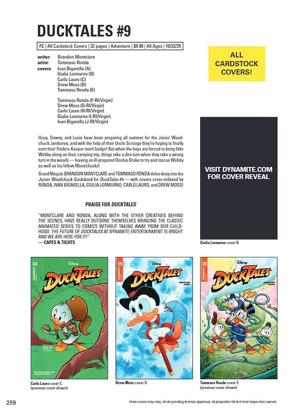 Dynamite October 2025 Solicits And Solicitations
