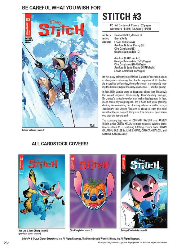 Dynamite October 2025 Solicits And Solicitations