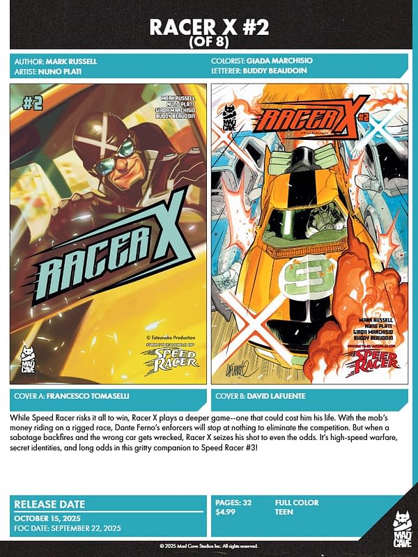 Mad Cave Studios October 2025 Solicits And Solicitations
