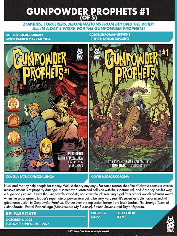 Mad Cave Studios October 2025 Solicits And Solicitations