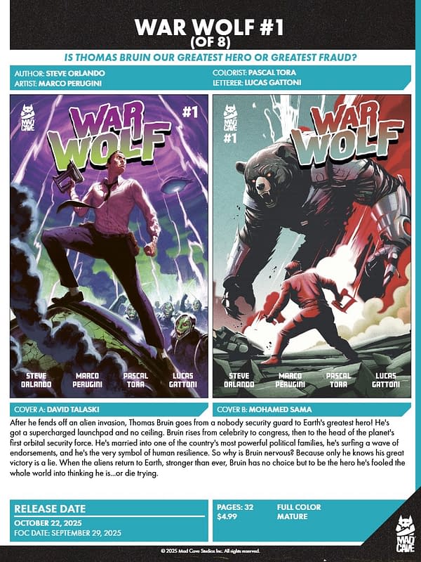Mad Cave Studios October 2025 Solicits And Solicitations