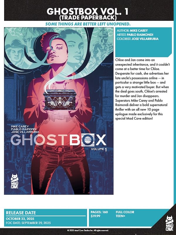 Mad Cave Studios October 2025 Solicits And Solicitations