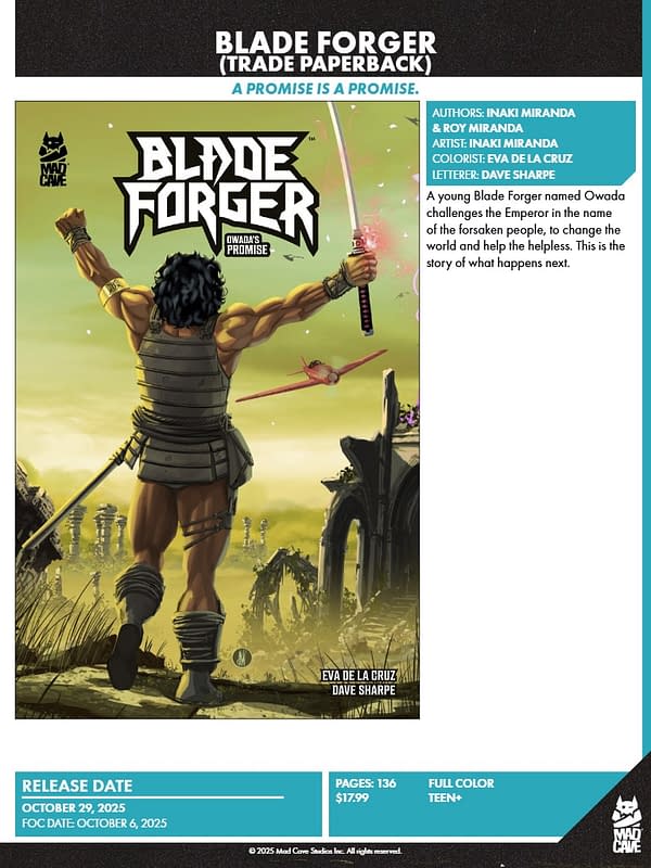 Mad Cave Studios October 2025 Solicits And Solicitations