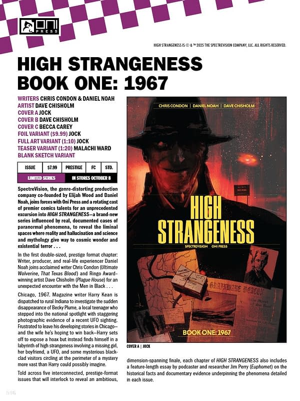 Oni Press October 2025 Solicits And Solicitations