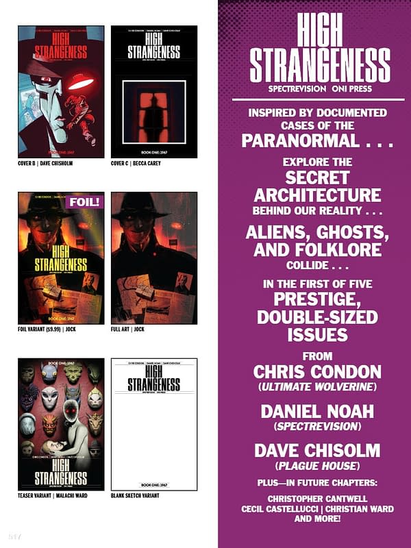 Oni Press October 2025 Solicits And Solicitations