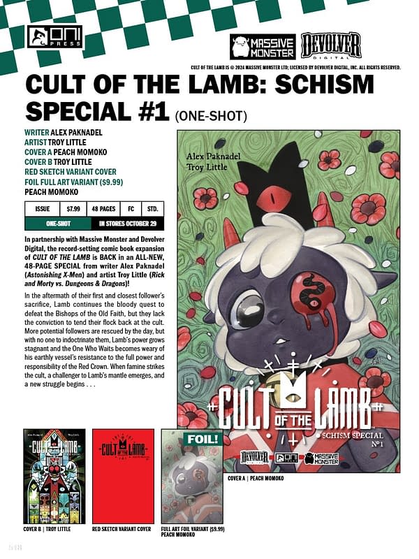 Oni Press October 2025 Solicits And Solicitations