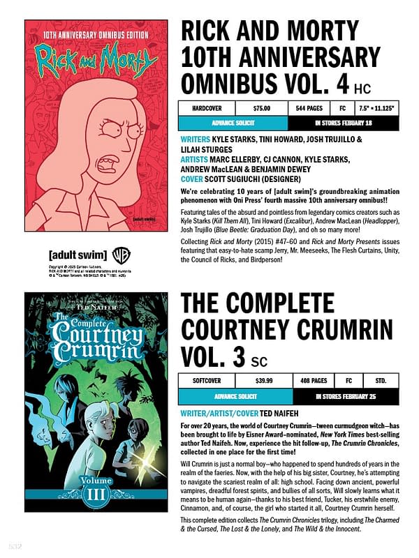 Oni Press October 2025 Solicits And Solicitations