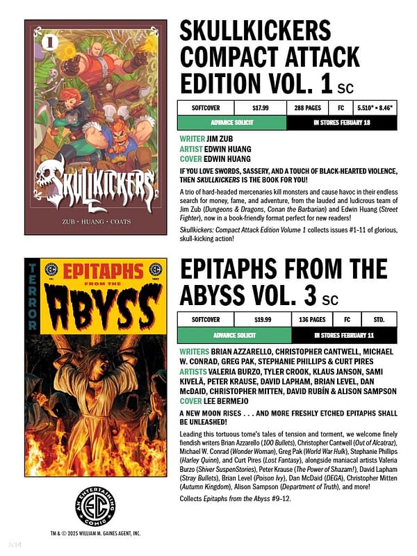 Oni Press October 2025 Solicits And Solicitations