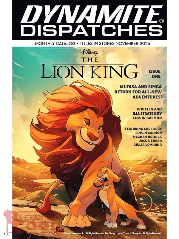 Dynamite November 2025 Full Solicits, With The Lion King #1