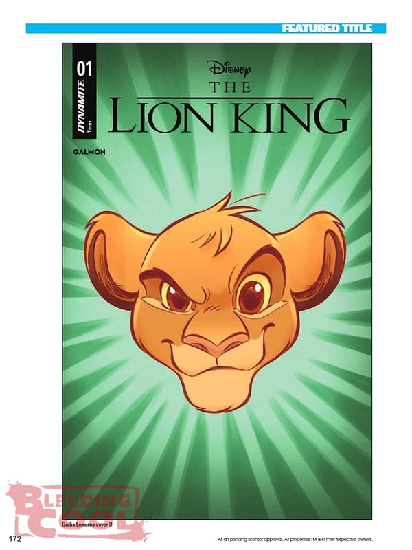 Dynamite November 2025 Full Solicits, With The Lion King #1