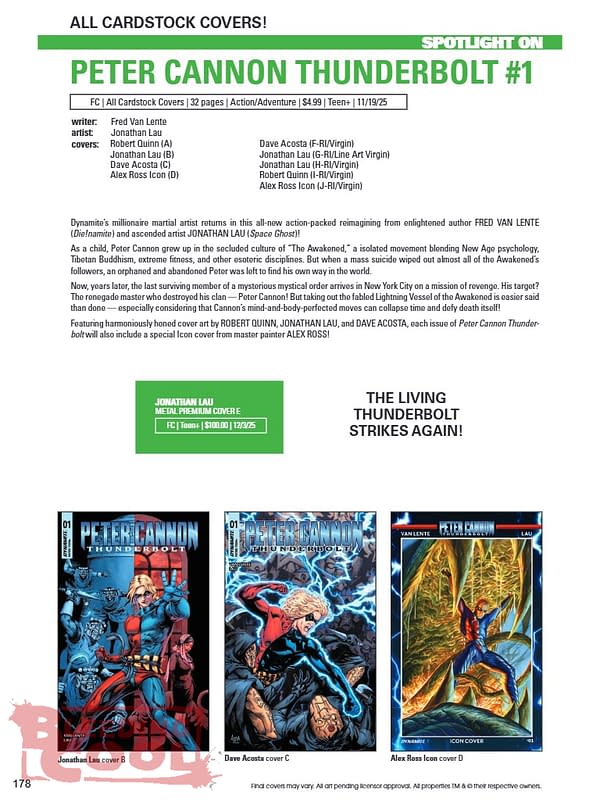 Dynamite November 2025 Full Solicits, With The Lion King #1