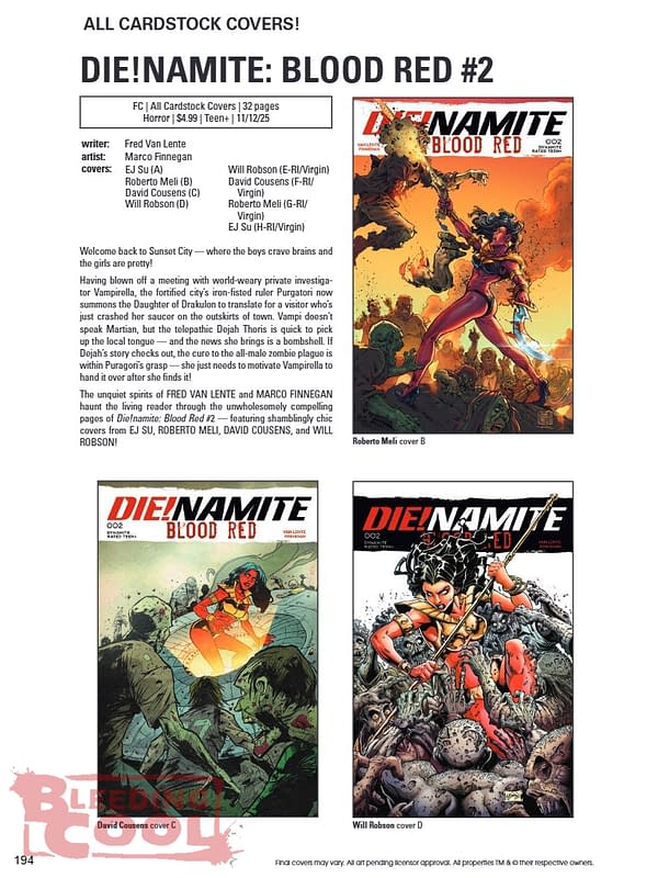 Dynamite November 2025 Full Solicits, With The Lion King #1